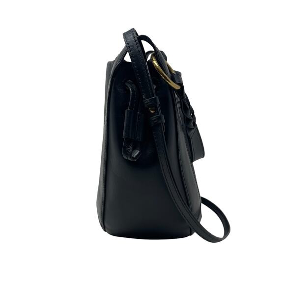Ulla Johnson Hilma Leather Bucket Bag - Black - Top Handle - Crossbody - Picture 7 of 13